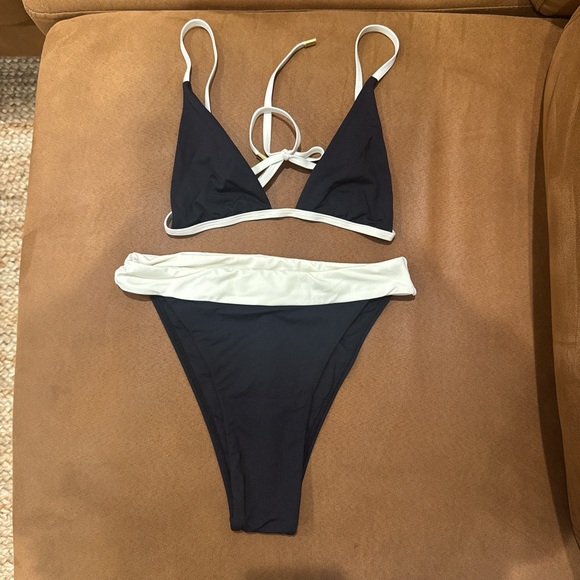 Monday Swimwear Other - Monday Swimwear Bikini Set Black & Cream Size Small